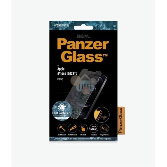 Apsauginis stiklas Apple iPhone 12/12 Pro (Juodas) PanzerGlass Premium +++ TOP Privatumas Apsauginis stiklas Apple iPhone 12/12 Pro (Juodas) PanzerGlass Premium +++ TOP Privatumas