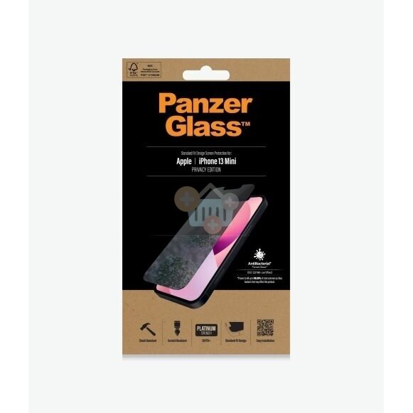 Apsauginis stiklas Apple iPhone 13 mini (Juodas ) PanzerGlass Premium +++ TOP Privatumas