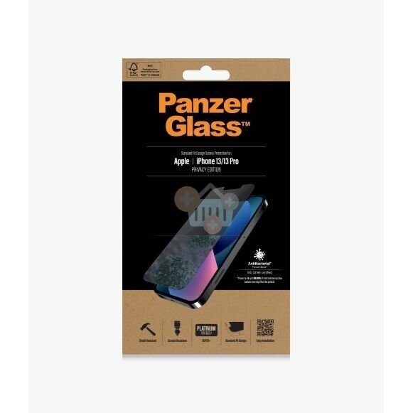 Apsauginis stiklas Apple iPhone 13/13 Pro (Juodas ) PanzerGlass Premium +++ TOP Privatumas Apsauginis stiklas Apple iPhone 13/13 Pro (Juodas ) PanzerGlass Premium +++ TOP Privatumas