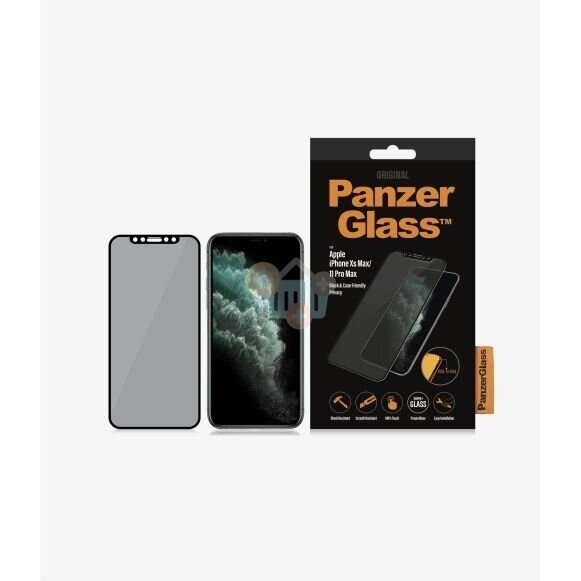 Apsauginis stiklas Apple iPhone X/Xs/11 Pro (Juodas) PanzerGlass Premium +++ TOP Privatumas 1