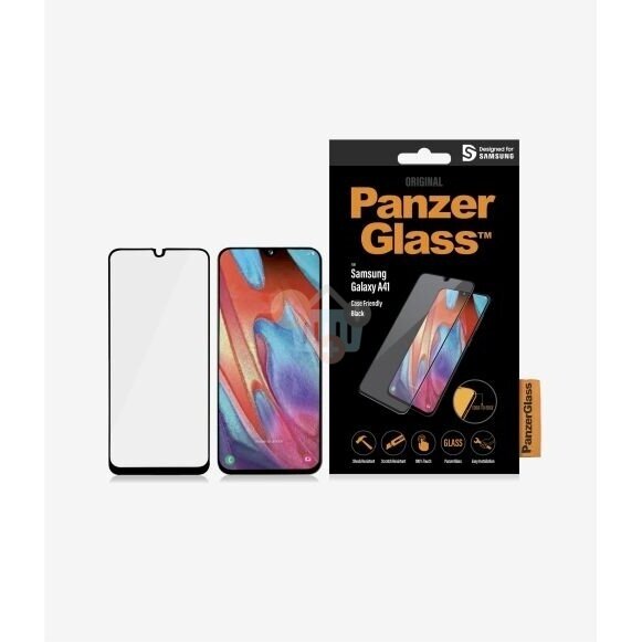 Apsauginis stiklas Samsung Galaxy A41 (Juodas) PanzerGlass Premium +++ TOP Saugumas 2