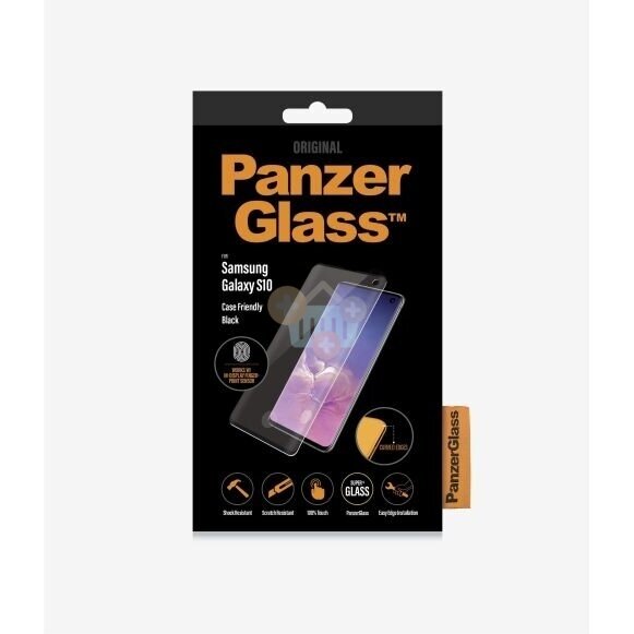 Apsauginis stiklas Samsung Galaxy S10 (Juodas) PanzerGlass Premium +++ TOP Saugumas Apsauginis stiklas Samsung Galaxy S10 (Juodas) PanzerGlass Premium +++ TOP Saugumas