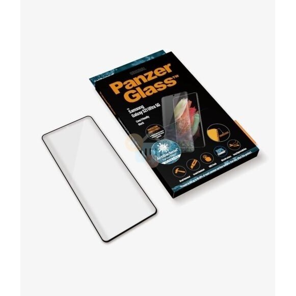 Apsauginis stiklas Samsung Galaxy S21 Ultra (Juodas) PanzerGlass Premium +++ TOP Saugumas 2