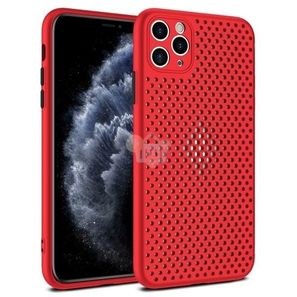 Apple iPhone 11 Pro dėklas Breath Case (raudonas) +++ TOP Komfortas Apple iPhone 11 Pro dėklas Breath Case (raudonas) +++ TOP Komfortas