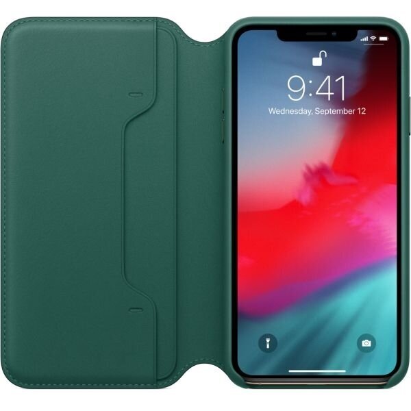 Apple iPhone XS Max odinis Folio dėklas (žalias) MRX42ZM/A originalus 1 Apple iPhone XS Max odinis Folio dėklas (žalias) MRX42ZM/A originalus 1