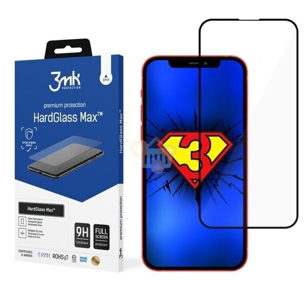 Apsauginis stiklas Samsung Galaxy A51 3MK HardGlass Max ™ (juodas) +++ TOP kokybė Apsauginis stiklas Samsung Galaxy A51 3MK HardGlass Max ™ (juodas) +++ TOP kokybė