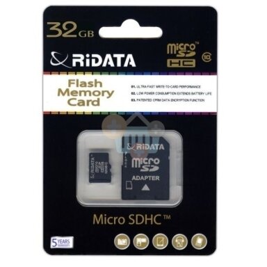 Atminties kortelė Ridata micro SDHC 32GB class10