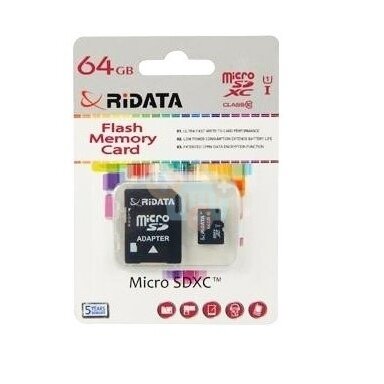 Atminties kortelė Ridata micro SDHC 64GB class10 U1