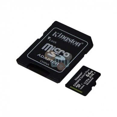 Atminties kortelė Kingston microSDXC 64GB UHS-I 1 Atminties kortelė Kingston microSDXC 64GB UHS-I 1
