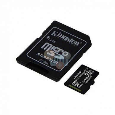 Atminties kortelė Kingston microSDXC 64GB UHS-I 1