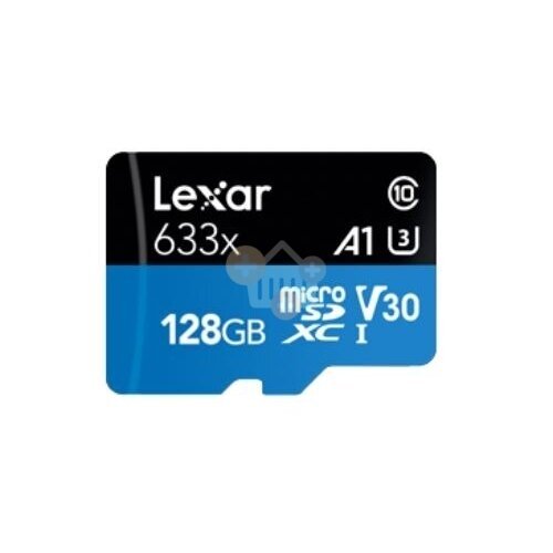 Atminties kortelė LEXAR microSDXC 128GB UHS-I, class 10, mėlyna Atminties kortelė LEXAR microSDXC 128GB UHS-I, class 10, mėlyna