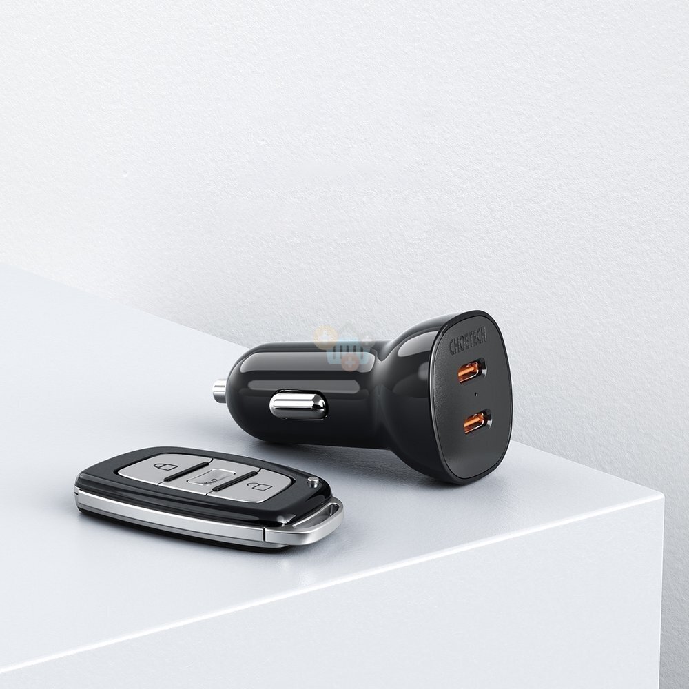 Automobilinis kroviklis 2x USB Type C 40W Choetech +++ TOP Komfortas 2
