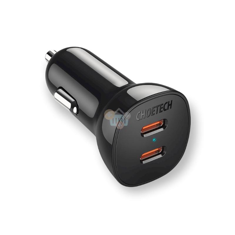 Automobilinis kroviklis 2x USB Type C 40W Choetech +++ TOP Komfortas Automobilinis kroviklis 2x USB Type C 40W Choetech +++ TOP Komfortas