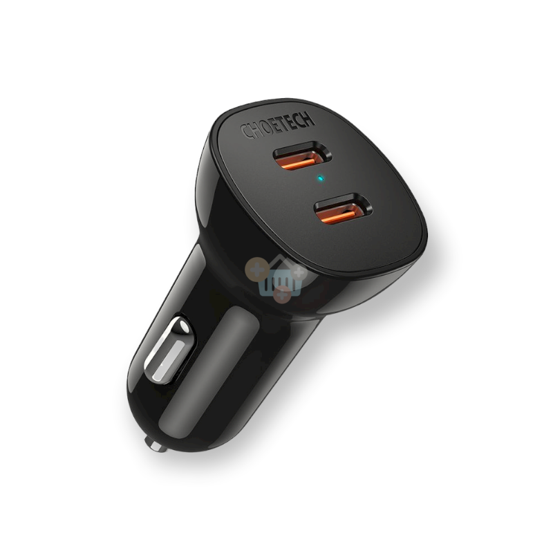 Automobilinis kroviklis 2x USB Type C 40W Choetech +++ TOP Komfortas 1
