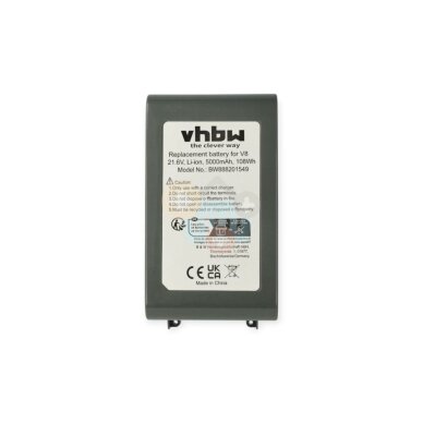 Baterija Dyson V8 / SV10 ir kt. 967834-02 215681 21.6V 5000mAh Type E 2 Baterija Dyson V8 / SV10 ir kt. 967834-02 215681 21.6V 5000mAh Type E 2