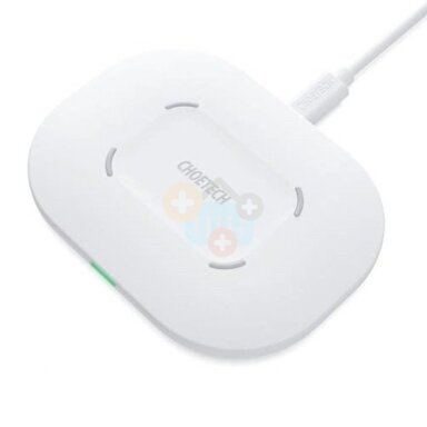 Greitasis bevielis įkroviklis CHOETECH, 15W, baltas Greitasis bevielis įkroviklis CHOETECH, 15W, baltas