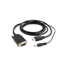 HDMI laidas Gembird HDMI-> VGA+ audio (juodas, 3m.)
