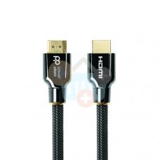 HDMI laidas HDMI-> HDMI, PREMIUM, 8K, UHD, 2.1 ver. (juodas, 1m.) +++ TOP Kokybė