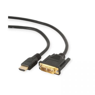 HDMI -> DVI male kabelis (juodas, 1,8m.)