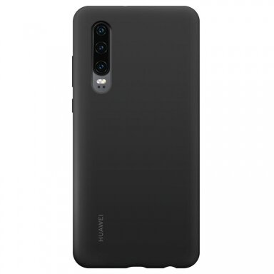 Huawei P30 originalus silikoninis dėklas Car Case (juodas) +++ TOP Kokybė
