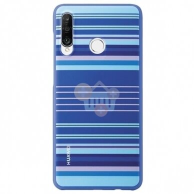 Huawei P30 Lite originalus dėklas (dryžuotas, mėlynas) +++ TOP Kokybė Huawei P30 Lite originalus dėklas (dryžuotas, mėlynas) +++ TOP Kokybė