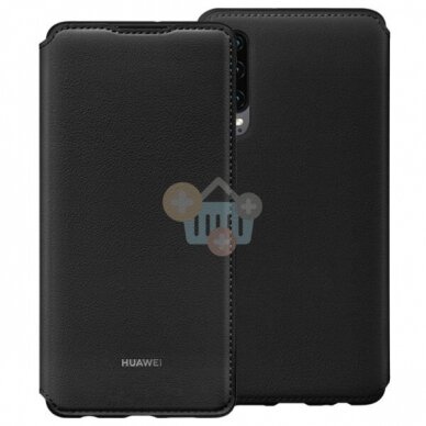 Huawei P30 originalus dėklas Wallet Cover (juodas) +++ TOP Kokybė Huawei P30 originalus dėklas Wallet Cover (juodas) +++ TOP Kokybė