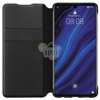 Huawei P30 originalus dėklas Wallet Cover (juodas) +++ TOP Kokybė 4 Huawei P30 originalus dėklas Wallet Cover (juodas) +++ TOP Kokybė 4