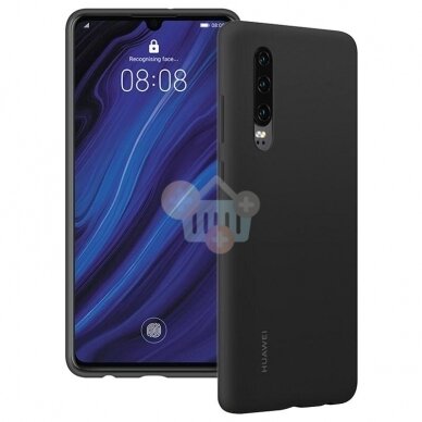 Huawei P30 originalus silikoninis dėklas Car Case (juodas) +++ TOP Kokybė 1 Huawei P30 originalus silikoninis dėklas Car Case (juodas) +++ TOP Kokybė 1