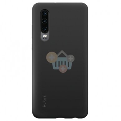 Huawei P30 originalus silikoninis dėklas Car Case (juodas) +++ TOP Kokybė Huawei P30 originalus silikoninis dėklas Car Case (juodas) +++ TOP Kokybė