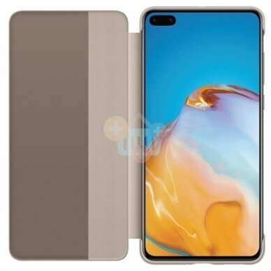 Huawei P40 originalus dėklas Smart View (rusvai žalsva) +++ TOP Kokybė 1