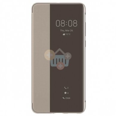 Huawei P40 originalus dėklas Smart View (rusvai žalsva) +++ TOP Kokybė