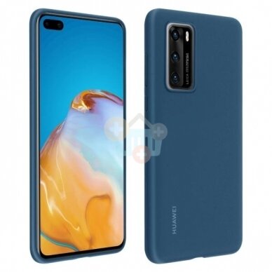 Huawei P40 originalus silikoninis dėklas (mėlynas) +++ TOP Kokybė Huawei P40 originalus silikoninis dėklas (mėlynas) +++ TOP Kokybė