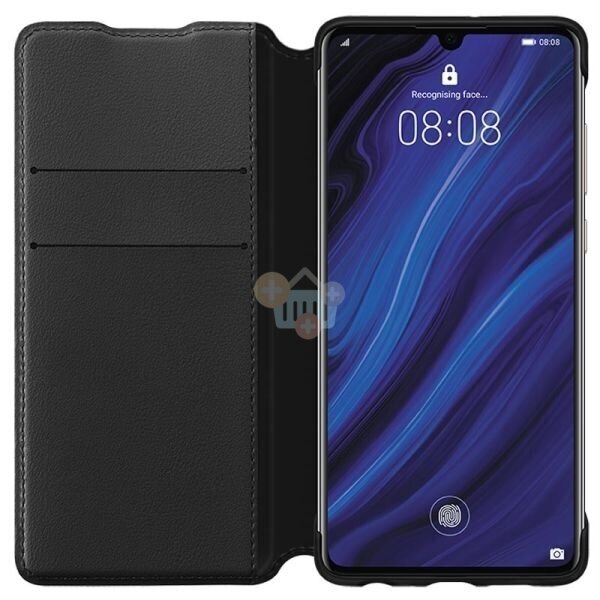 Huawei P30 originalus dėklas Wallet Cover (juodas) +++ TOP Kokybė 4 Huawei P30 originalus dėklas Wallet Cover (juodas) +++ TOP Kokybė 4