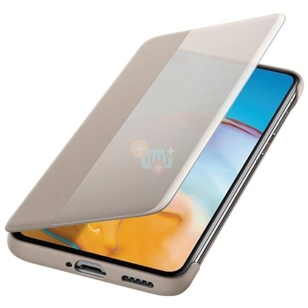 Huawei P40 originalus dėklas Smart View (rusvai žalsva) +++ TOP Kokybė 2