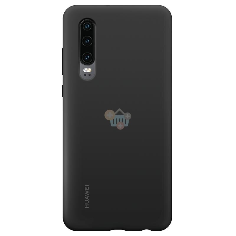 Huawei P30 originalus silikoninis dėklas Car Case (juodas) +++ TOP Kokybė Huawei P30 originalus silikoninis dėklas Car Case (juodas) +++ TOP Kokybė