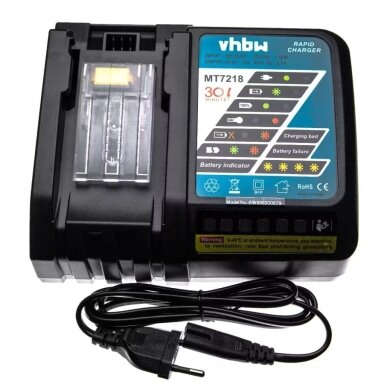 Įrankių akumuliatorių įkroviklis MAKITA DC18RC 14.4V-18V 6.5A Li-ion