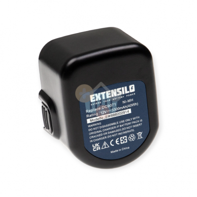 Įrankių akumuliatorius DEWALT DE9074, 12V, 3.3Ah, Ni-MH Premium 2 Įrankių akumuliatorius DEWALT DE9074, 12V, 3.3Ah, Ni-MH Premium 2