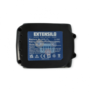 Įrankių akumuliatorius MAKITA BL1460 14.4V, 7.5Ah, Li-ion Premium 1 Įrankių akumuliatorius MAKITA BL1460 14.4V, 7.5Ah, Li-ion Premium 1