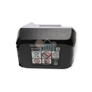 Įrankių akumuliatorius MAKITA BL1830G 18V, 4.0Ah, Li-ion 1 Įrankių akumuliatorius MAKITA BL1830G 18V, 4.0Ah, Li-ion 1