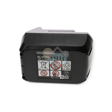 Įrankių akumuliatorius MAKITA BL1830G 18V, 5.0Ah, Li-ion 1 Įrankių akumuliatorius MAKITA BL1830G 18V, 5.0Ah, Li-ion 1