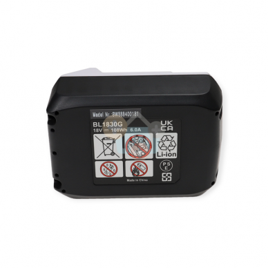 Įrankių akumuliatorius MAKITA BL1830G 18V, 6.0Ah, Li-ion 1 Įrankių akumuliatorius MAKITA BL1830G 18V, 6.0Ah, Li-ion 1