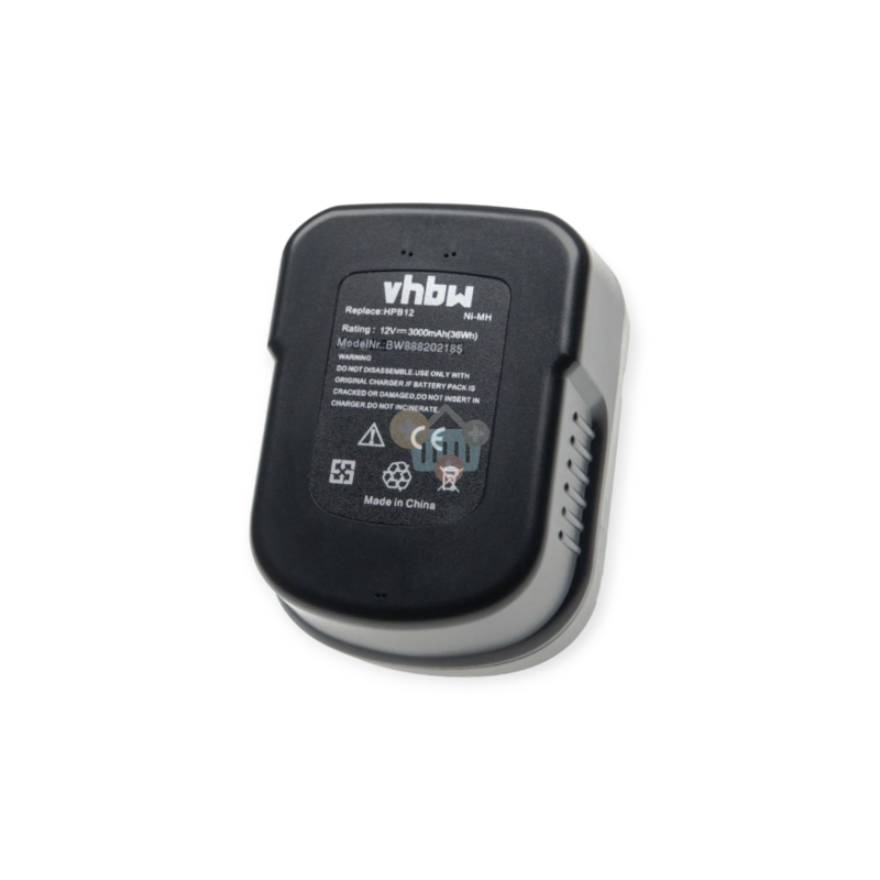 Įrankių akumuliatorius BLACK & DECKER HPB12, 12V, 3.0Ah, Ni-MH 1 Įrankių akumuliatorius BLACK & DECKER HPB12, 12V, 3.0Ah, Ni-MH 1