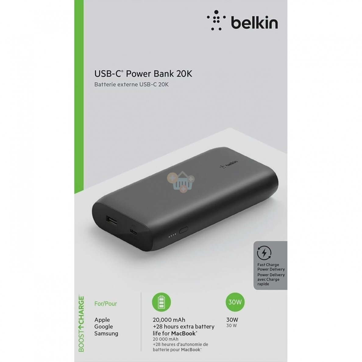 Išorinė baterija BELKIN Boost Charge USB-C PD 20000mAh 30W juoda 3 Išorinė baterija BELKIN Boost Charge USB-C PD 20000mAh 30W juoda 3