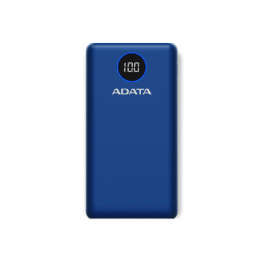 Išorinė baterija Adata P20000QCD Powerbank 20000mAh Mėlyna +++ TOP Efektyvumas