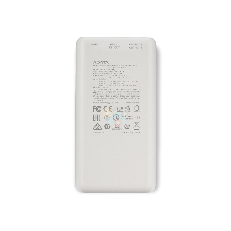 Išorinė baterija Adata P20000QCD Powerbank 20000mAh Balta +++ TOP Efektyvumas 1 Išorinė baterija Adata P20000QCD Powerbank 20000mAh Balta +++ TOP Efektyvumas 1