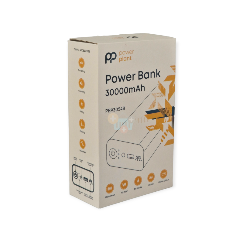 Išorinė baterija kompiuteriui Power Plant 30000mAh, PD 76W 2 Išorinė baterija kompiuteriui Power Plant 30000mAh, PD 76W 2