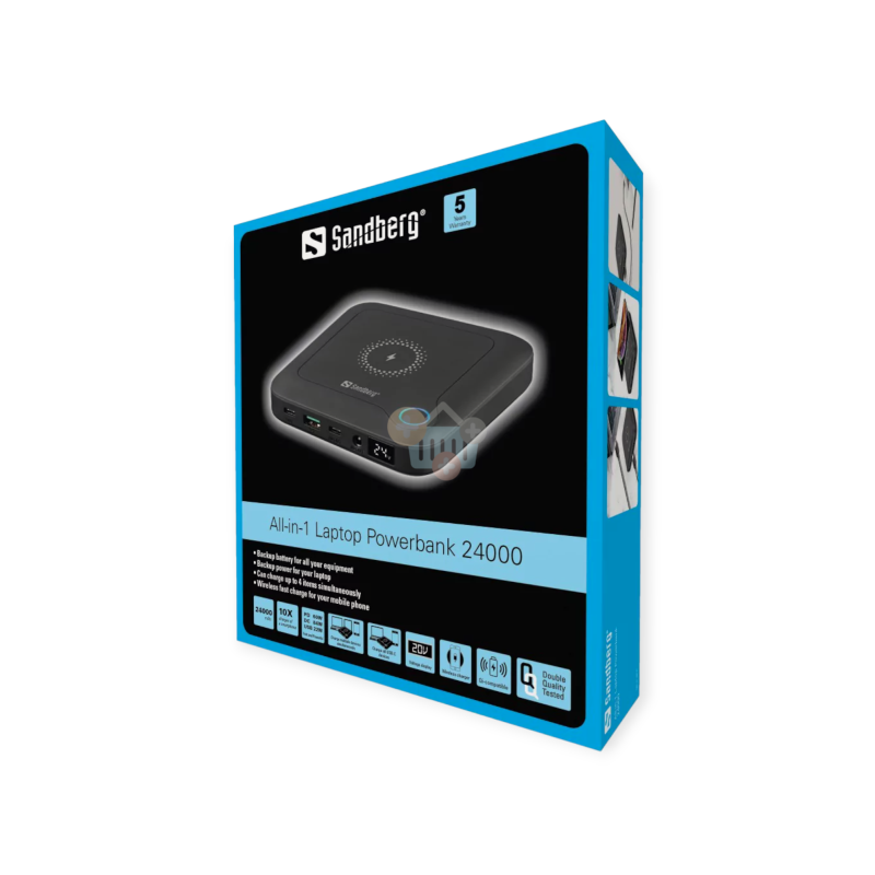 Išorinė baterija kompiuteriui SANDBERG All-in1 24000mAh 6 Išorinė baterija kompiuteriui SANDBERG All-in1 24000mAh 6