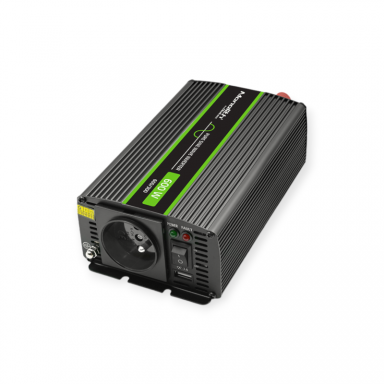 Įtampos keitiklis QOLTEC 51932 iš 12V į 220V 300W/600W + USB, Grynas sinusas Įtampos keitiklis QOLTEC 51932 iš 12V į 220V 300W/600W + USB, Grynas sinusas