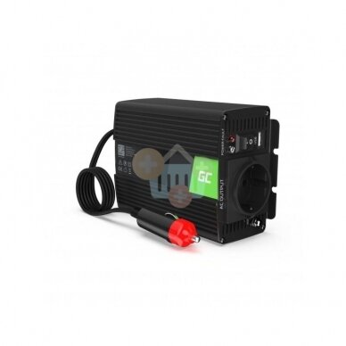 Įtampos keitiklis Green Cell INV06, iš 12V į 220V 150W/300W + USB, Modifikuotas sinusas Įtampos keitiklis Green Cell INV06, iš 12V į 220V 150W/300W + USB, Modifikuotas sinusas