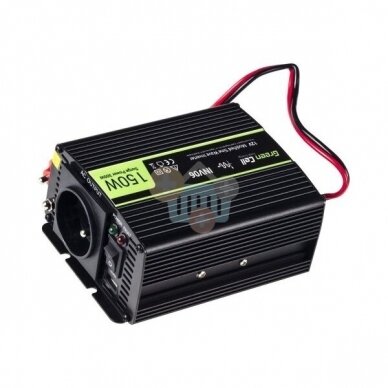 Įtampos keitiklis Green Cell INV06, iš 12V į 220V 150W/300W + USB, Modifikuotas sinusas 1 Įtampos keitiklis Green Cell INV06, iš 12V į 220V 150W/300W + USB, Modifikuotas sinusas 1